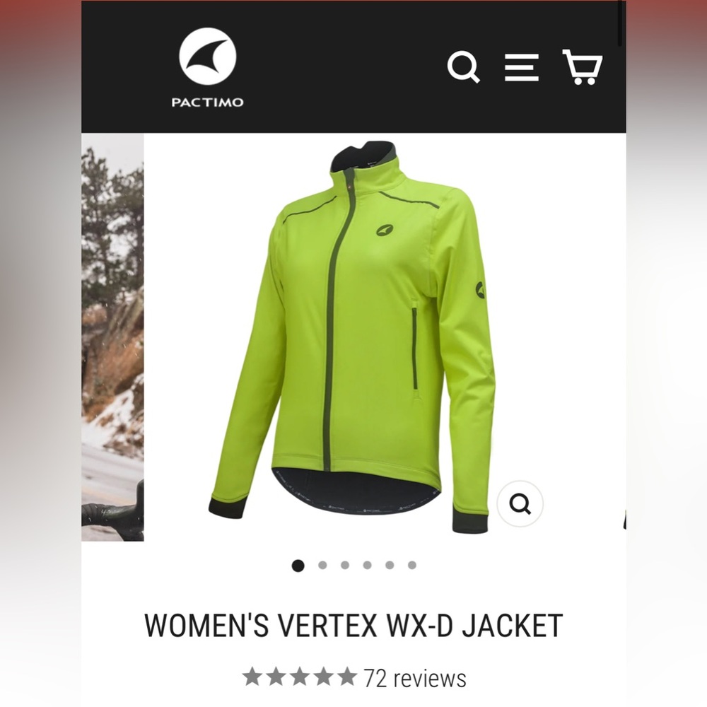 NWT Pactimo Vertex WX-D cold weather biking jacket